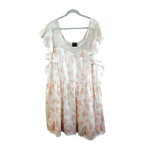 Torrid White and Pink Floral Dress